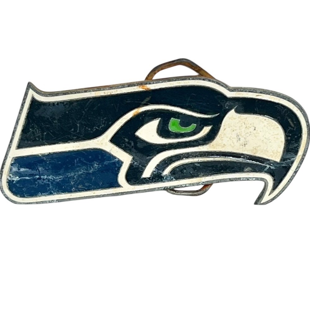 Vintage NFL Officially Licensed Seattle Seahawks Enamel Belt Buckle